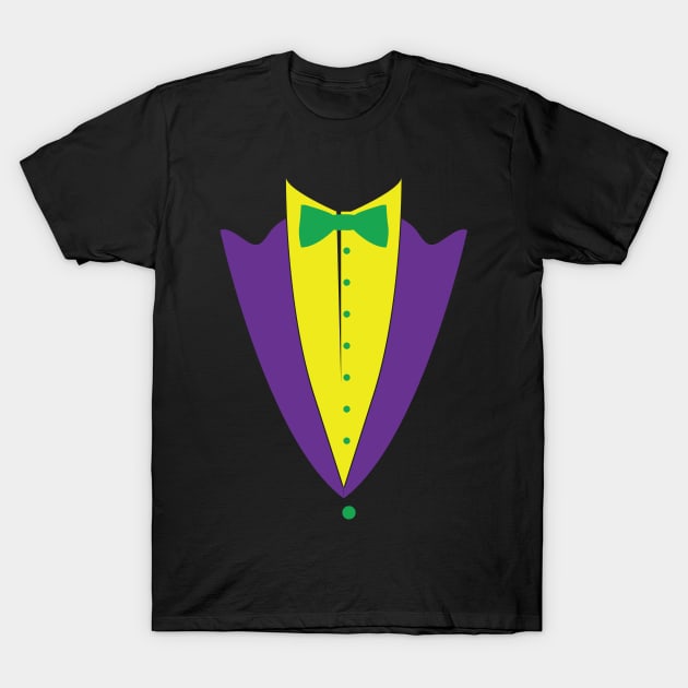 Mardi Gras Fake Faux Tux 2018 T-Shirt by HopeandHobby